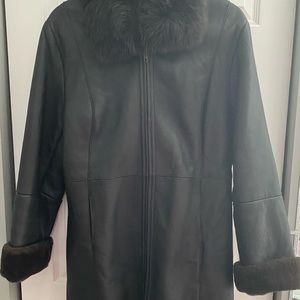 Leather coat